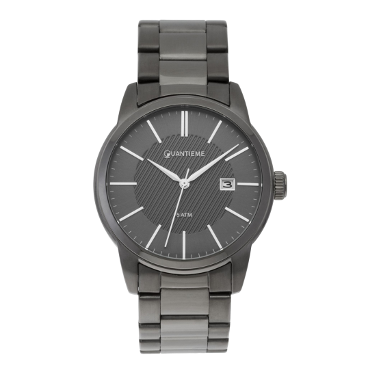 Montre homme, boîte acier gris, bracelet acier gris et verre minéral. Montre homme, boîte acier gris, bracelet acier gris et verre minéral.