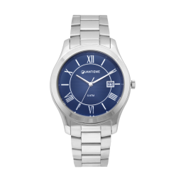 Montre homme, boîte acier, bracelet acier et verre minéral