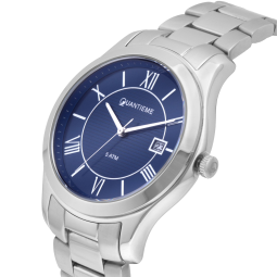 Montre homme, boîte acier, bracelet acier et verre minéral
