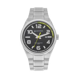 Montre homme étanche 50 mètres, boîte acier, bracelet acier et verre minéral
