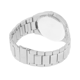 Montre homme étanche 50 mètres, boîte acier, bracelet acier et verre minéral