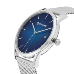 Montre homme, boîte en acier, bracelet en acier et verre minéral