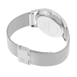 Montre homme, boîte en acier, bracelet en acier et verre minéral