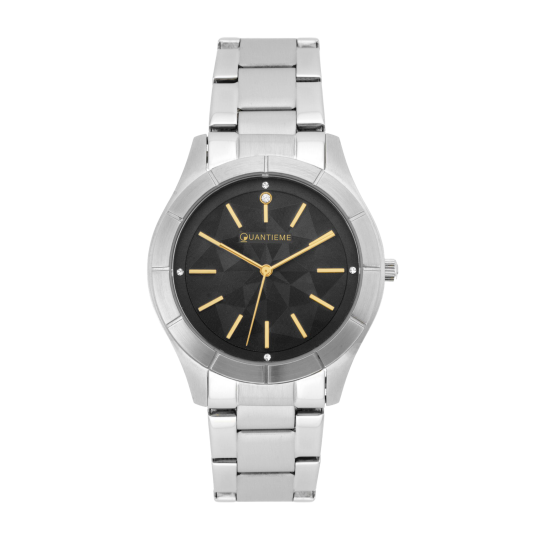 Montre homme, boite en acier, bracelet en acier et verre minéral