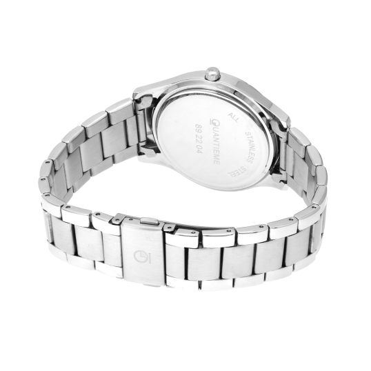 Montre homme, boite en acier, bracelet en acier et verre minéral