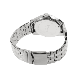 Montre homme étanche 100m, boîte acier, bracelet acier et verre minéral