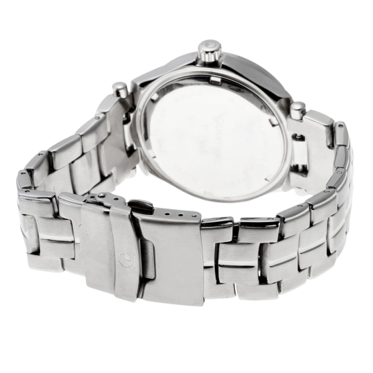 Montre homme étanche 100 m, boîte et bracelet en acier, verre minéral