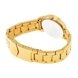 Montre dame tout acier dore et cristaux
