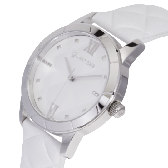 Montre femme, boîte acier, bracelet cuir et verre minéral