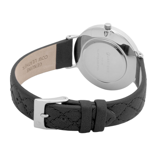 Montre femme, boite acier, bracelet cuir et verre minéral Montre femme, boite acier, bracelet cuir et verre minéral