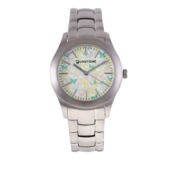 Montre dame, boîte et bracelet acier, verre minéral