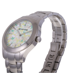 Montre dame, boîte et bracelet acier, verre minéral
