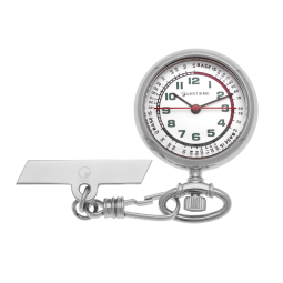 Montre infirmière, boîte acier, broche métal et verre minéral