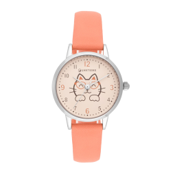 Montre fille, boîte acier, bracelet polyuréthane, verre minéral, girls