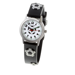 Montre, boîte acier, bracelet silicone, verre minéral, kids