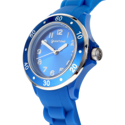 Montre, boîte plastique et acier, bracelet silicone, verre minéral, boys
