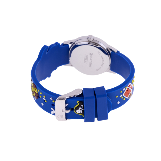 Montre, boîte acier, bracelet silicone, verre minéral, kids
