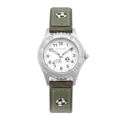 Montre garçon, boîte acier, bracelet nylon et polyuréthane et verre minéral, boys