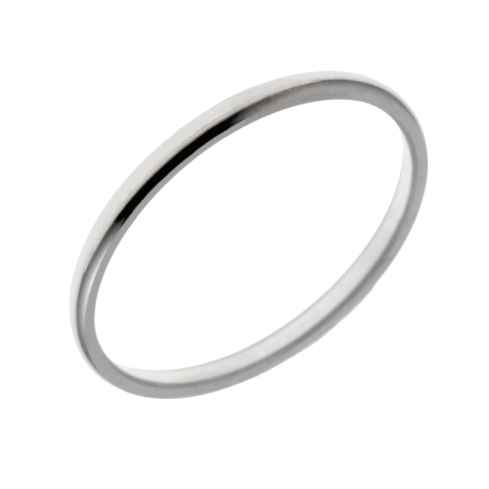 Alliance en or gris, demi-jonc 1.5mm