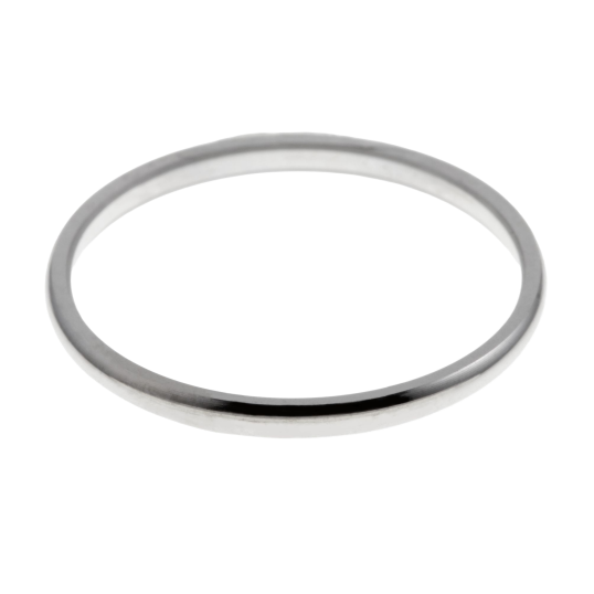 Alliance en or gris, demi-jonc 1.5mm