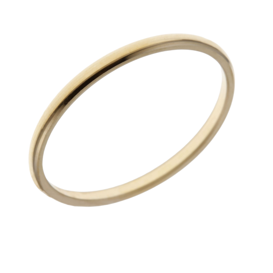 Alliance en or jaune, demi-jonc 1.5mm Alliance en or jaune, demi-jonc 1.5mm