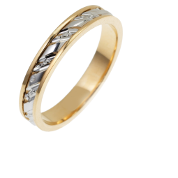 Alliance en 2 ors, largeur 3,5 mm