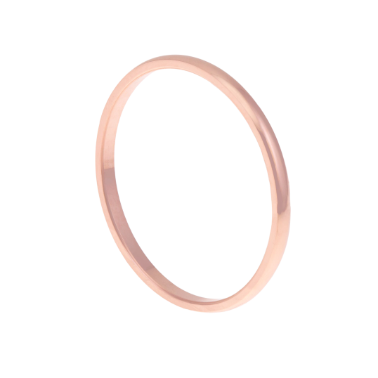 Alliance en or rose, demi-jonc 1.5mm