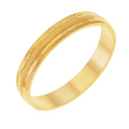 Alliance en or jaune fantaisie,3mm