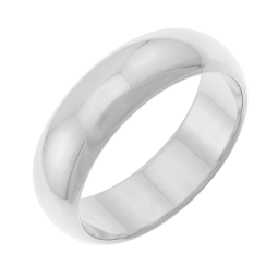 Alliance 1/2 jonc en or gris,6 mm