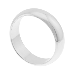 Alliance 1/2 jonc en or gris,6 mm