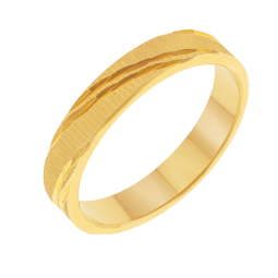 Alliance en or jaune mate, 4mm