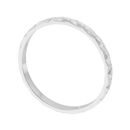 Alliance fantaisie en or gris, 2mm