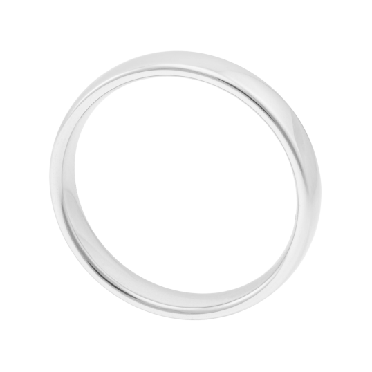 Alliance en or gris bombée confort, 3,5 mm