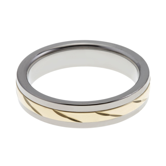 Alliance fantaisie en or jaune et titane 5 mm