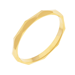 Alliance en or jaune, ciselée 2 mm