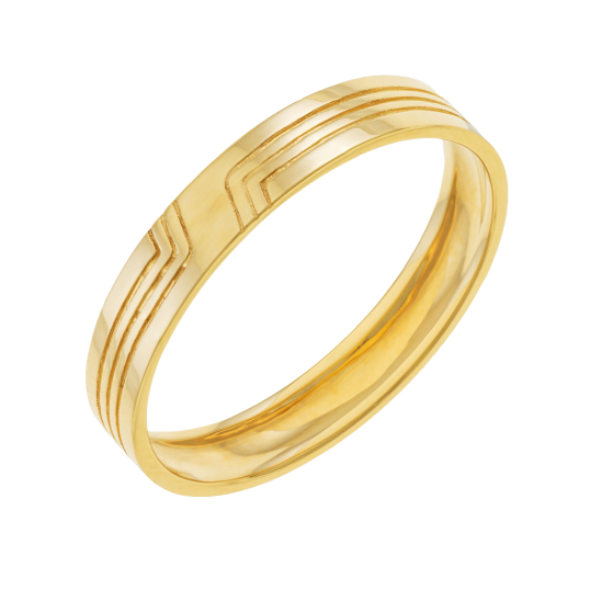 Alliance en or jaune, 4 mm Alliance en or jaune, 4 mm