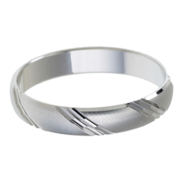 Alliance en or gris mate, largeur 4 mm