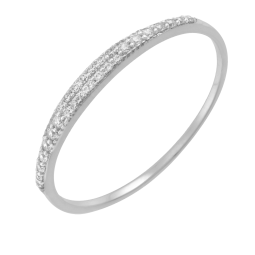 Demi alliance en or gris et oxydes de zirconium