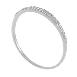 Demi alliance en or gris et oxydes de zirconium
