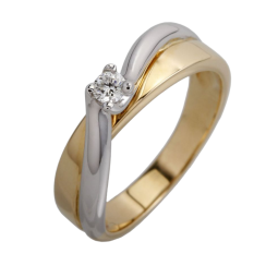 Bague en deux ors, diamant