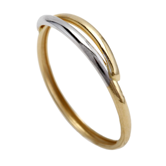 Bague en or jaune et rhodié Bague en or jaune et rhodié