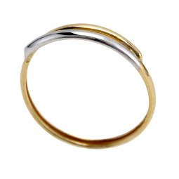 Bague en or jaune et rhodié