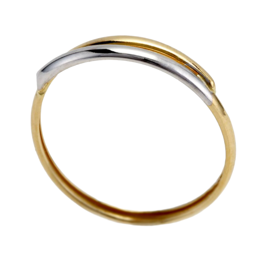 Bague en or jaune et rhodié Bague en or jaune et rhodié