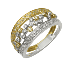 Bague 2 ors, diamants