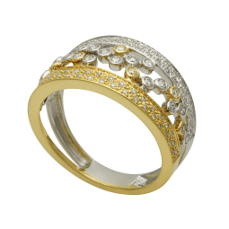 Bague 2 ors, diamants