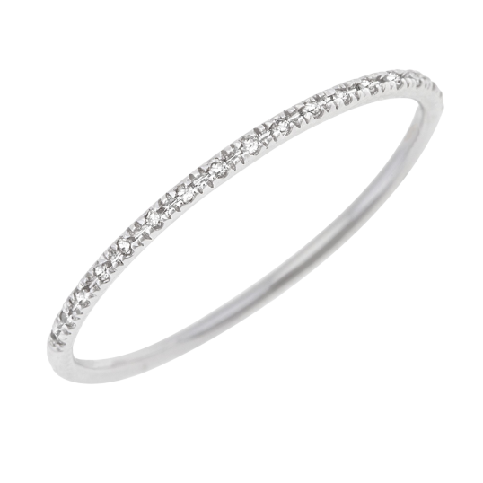 Bague or gris et diamants