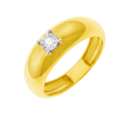 Bague en 2 ors et diamant