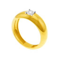 Bague en 2 ors et diamant