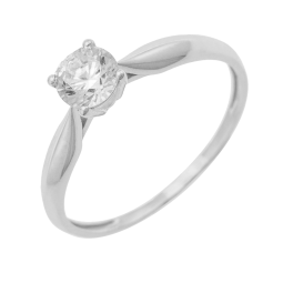 Bague en or gris, oxyde de zirconium