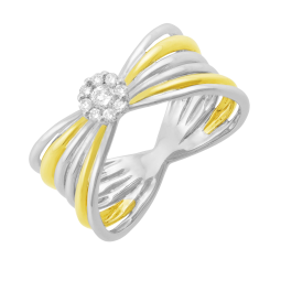 Bague en 2 ors et diamants
